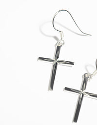 Sterling Silver Cross Drop Earrings - link has visual effect only