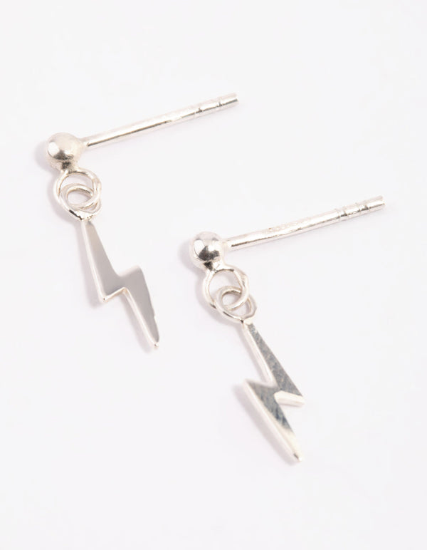 Sterling Silver Bolt Stud Earrings