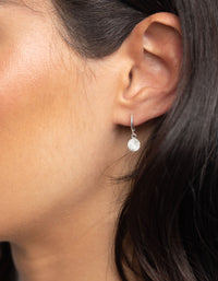 纯银蚀刻环形耳环 - link has visual effect only