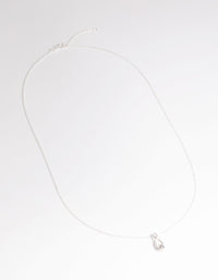 Sterling Silver Diamante Pendant Necklace - link has visual effect only