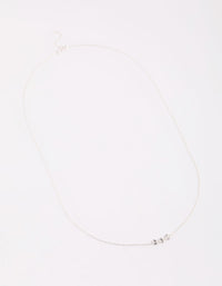Sterling Silver Cubic Zirconia Necklace - link has visual effect only