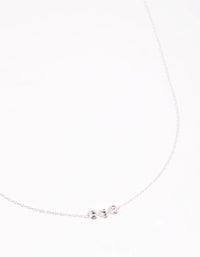 Sterling Silver Cubic Zirconia Necklace - link has visual effect only
