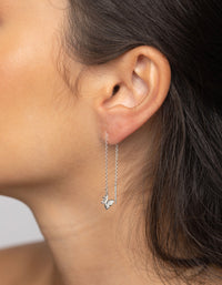 Sterling Silver Butterfly Drop Earrings - link has visual effect only