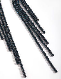 Navy Twisted Drop Earrings - link has visual effect only