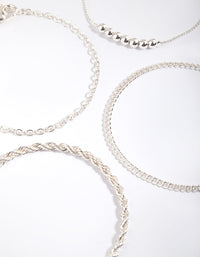 Silver Geometric Bracelet and Anklet Pack - link has visual effect only