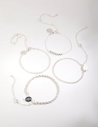 Silver Geometric Bracelet and Anklet Pack - link has visual effect only