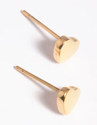 Gold Plated Heart Stud Earrings - link has visual effect only