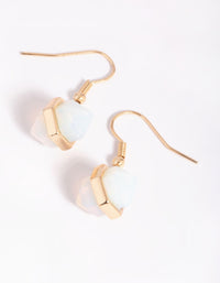 Gold Moonstone Shard Drop Earrings - link has visual effect only