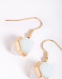 Gold Moonstone Shard Drop Earrings - link has visual effect only
