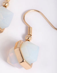 Gold Moonstone Shard Drop Earrings - link has visual effect only