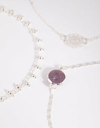 Amethyst Jingle Anklet Set - link has visual effect only