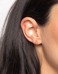 Gold Plated Sterling Silver Tapered Hoop Earrings - link has visual effect only