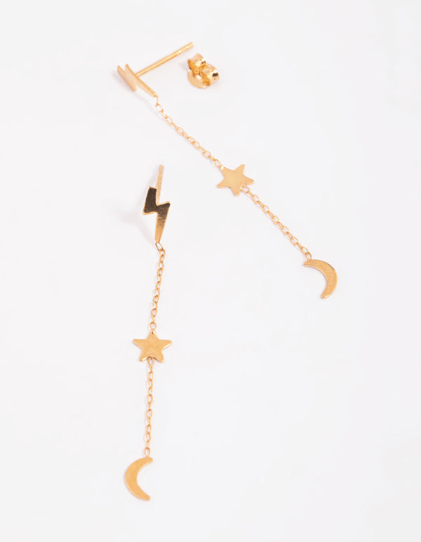 Gold Plated Sterling Silver Sky Drop Earrings