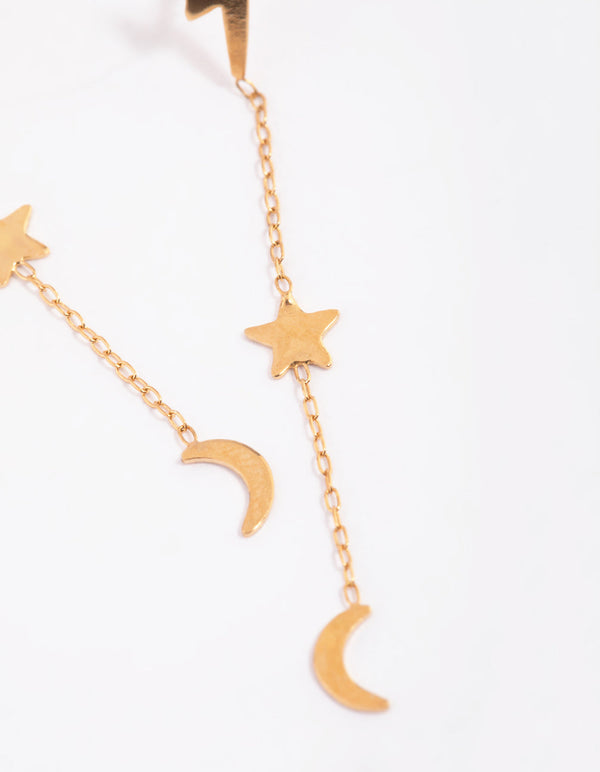 Gold Plated Sterling Silver Sky Drop Earrings