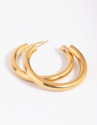 Gold Plated Surgical Steel Hoop Earrings - link has visual effect only