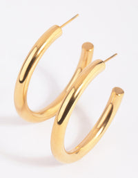 Gold Plated Surgical Steel Hoop Earrings - link has visual effect only