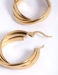 Gold Plated Surgical Steel Hoop Earrings - link has visual effect only