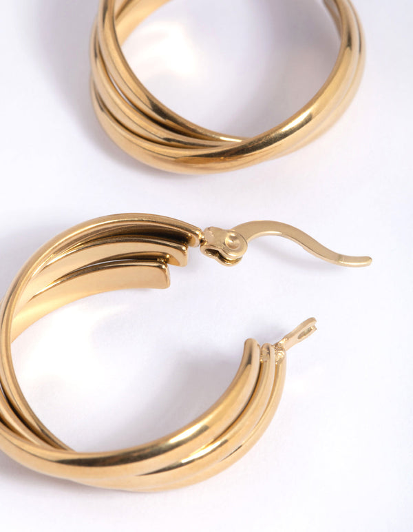 Gold Plated Surgical Steel Hoop Earrings