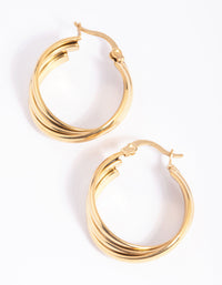 Gold Plated Surgical Steel Hoop Earrings - link has visual effect only