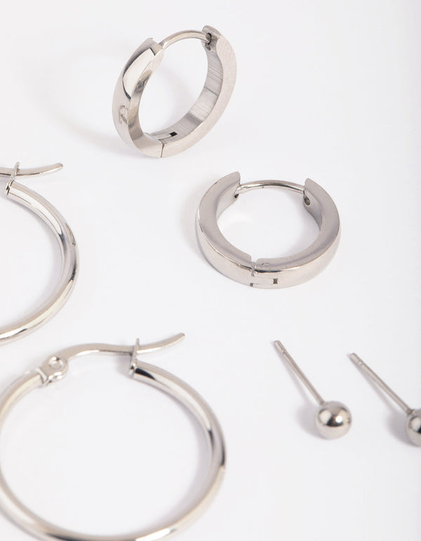 Surgical Steel Ball Stud Earring Pack