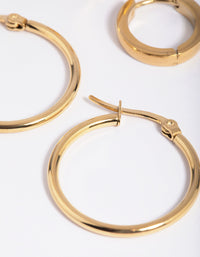 Gold Plated Surgical Steel Ball Stud Earring Pack - link has visual effect only