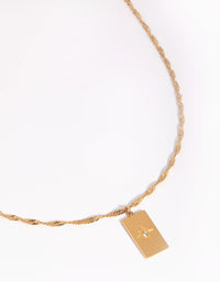 Gold Plated Surgical Steel Diamante Star Necklace - link has visual effect only
