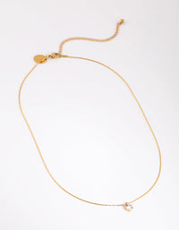 Gold Plated Surgical Steel Diamante Cross Necklace - link has visual effect only