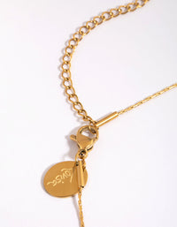 Gold Plated Surgical Steel Diamante Cross Necklace - link has visual effect only