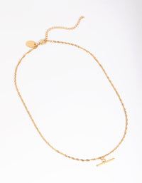 Gold Plated Surgical Steel Fob Necklace - link has visual effect only
