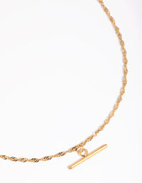 Gold Plated Surgical Steel Fob Necklace - link has visual effect only