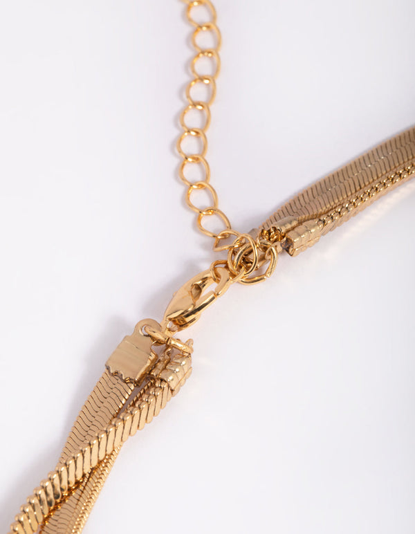 Gold Plated Snake Chain and Disc Necklace Pack