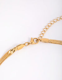 Gold Plated Surgical Steel Herringbone Necklace - link has visual effect only