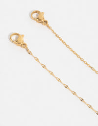 Gold Plated Surgical Steel Butterfly Chain Bracelet Set - link has visual effect only