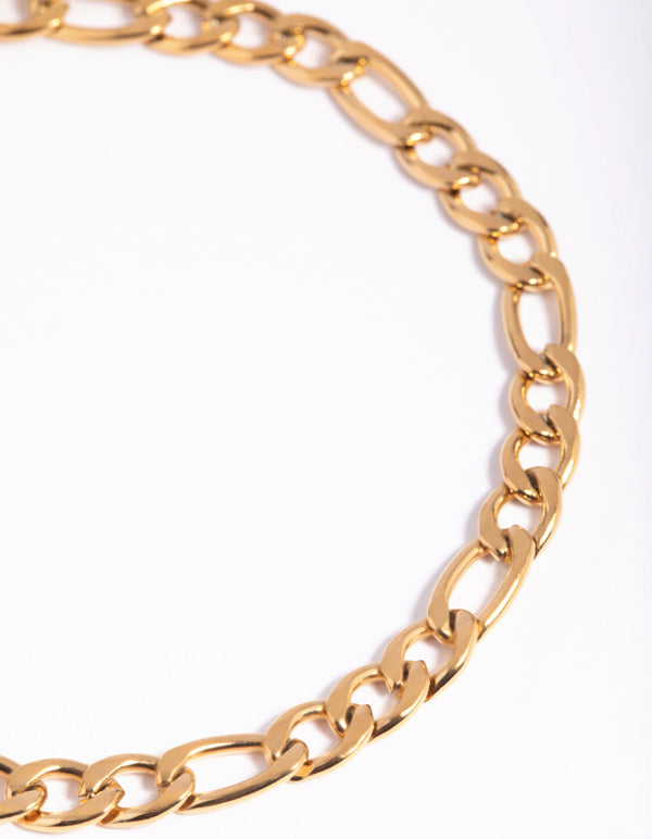 Gol Plated Surgical Steel Figaro Bracelet