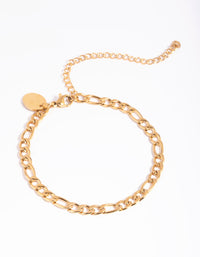 Gol Plated Surgical Steel Figaro Bracelet - link has visual effect only