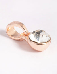 Rose Gold Plated Diamante Charm - link has visual effect only