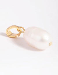 Gold Plated Charm with Freshwater Pearl - link has visual effect only
