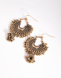 Yellow Beaded Drop Earrings - link has visual effect only