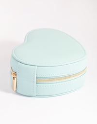 Blue Heart PU Leather Jewellery Box - link has visual effect only