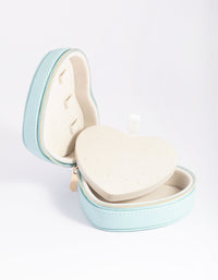 Blue Heart PU Leather Jewellery Box - link has visual effect only