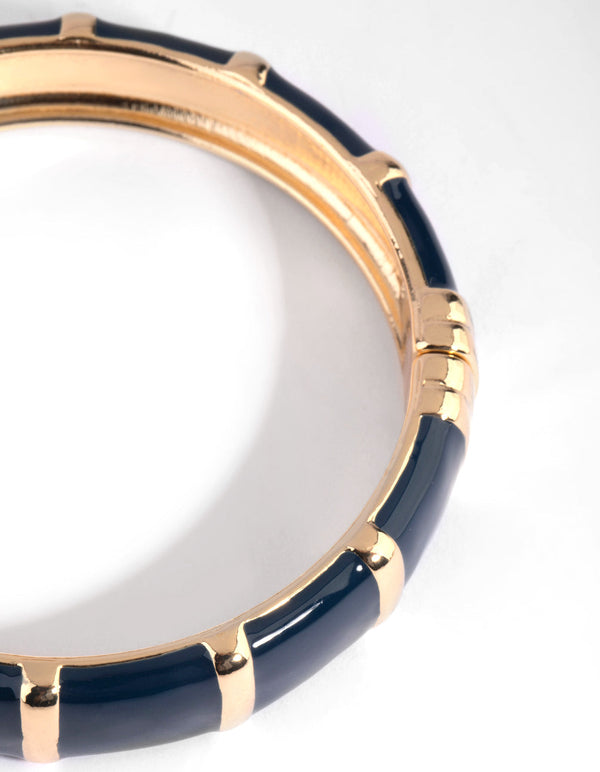 Blue Enamel Clasp Bracelet