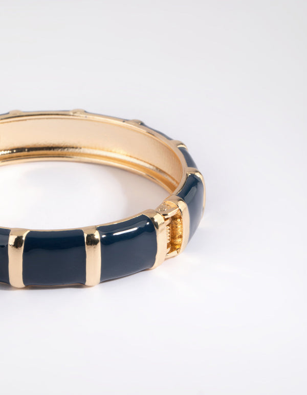 Blue Enamel Clasp Bracelet