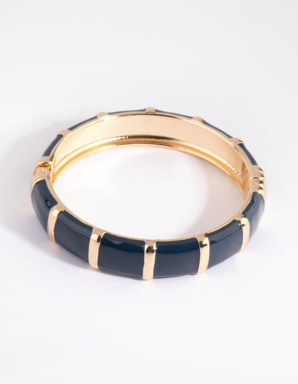 Blue Enamel Clasp Bracelet