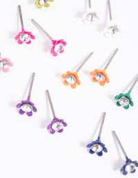 Matte Rainbow Flower Stud Earring Pack - link has visual effect only