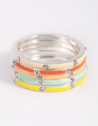 Silver Diamante Ring Pack - link has visual effect only