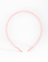 Kids Pink Facet Bead Headband - link has visual effect only