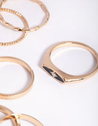 Gold Celestial Ring Stack Pack - link has visual effect only