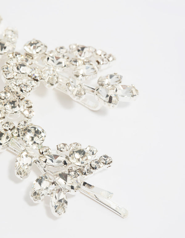 Silver Navette Diamante Clip Pack