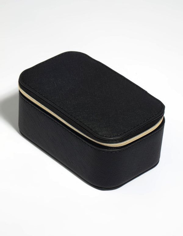 Black PU Leather Rectangular Jewellery Box