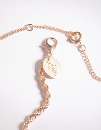 Set van roségouden kralenarmband en enkelbandje - link has visual effect only